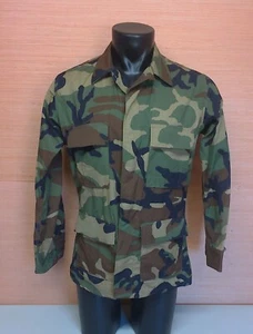US Military Issue Woodland BDU Camouflage Combat Jacket Coat Size Small Regular - Picture 1 of 6