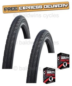 PAIR Schwalbe DELTA CRUISER PLUS 20 x 1.75 Puncture Resistant Bike TYRES & TUBES - Picture 1 of 11
