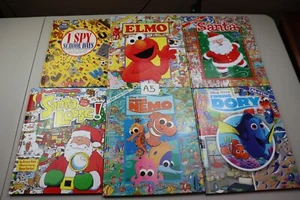 Lot of 6 I Spy Look and Find Books Christmas Nemo Dory Elmo - Foto 1 di 5