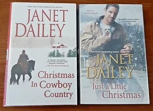 Christmas Romance Lot of 2 Hardcover Janet Dailey Books Cowboy Country Just a HC - Picture 1 of 17