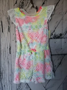 Bobbie Brooks Girls One Piece Romper Shorts White lace Cute SZ 6/6x, 7/8, 10/12 - Picture 1 of 13