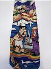 Vintage 1993 Flintstones Neck Tie Hanna Barbera Fred & Dino Bbq & Baseball