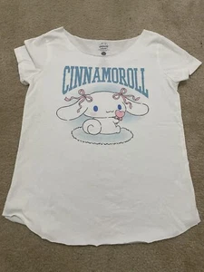 White Sanrio Cinnamoroll Hybrid Apparel Tee Shirt Size XL CROPPED/CUT - Picture 1 of 7