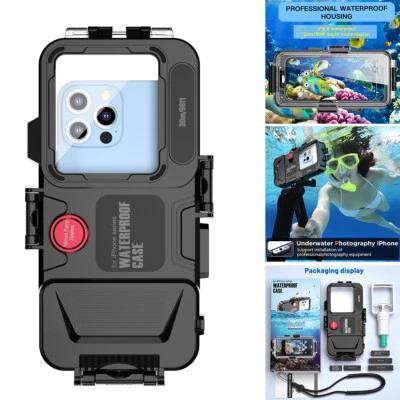 Waterproof Underwater Photo Video Case Cover for iPhone 14 13 12 11 Pro Max SE 8 - Изображение 1 из 4