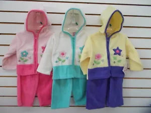 Infant Girls Sweet & Soft $25 2pc Fleece Hoodie & Pants Sets Size 12m - 24m - Picture 1 of 19