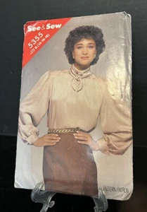 Blusa Butterick #5355 Misses patrón de costura ver y coser talla B 14-16-18 - Imagen 1 de 4