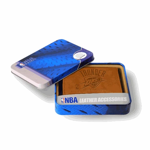 Oklahoma City Thunder Embossed Leather Trifold Wallet Cover
