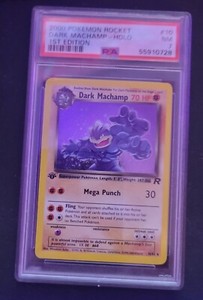 Dark Machamp 1st Edition Holo PSA 7 NM #10/82 Pokemon Team Rocket 2000 WOTC 