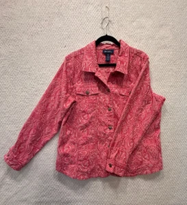 Women's XL Pink Jacket by Denim & Co - Picture 1 of 5