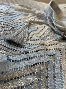 ★ EdeL ★ Designer Beachwear Badeshorts + Kimono Blau Silber Spitze Gr. L ★ Neu ★ - Bild 1 von 23