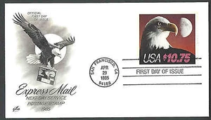 CUBIERTA #2122 FDC $10,75 EAGLE & MOON CORREO EXPRESS GATOS $50,00 - Imagen 1 de 1