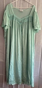 Comfort Choice Blue Nightgown Lightweight Short Sleeve Grandma Granny Blue 3X - Picture 1 of 5