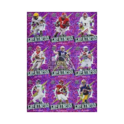 2020 Leaf Flash of Greatness 18-Card Football Pink Set (#/15) - Image 1 of 2