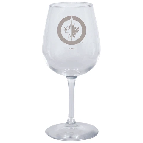 Winnipeg Jets 12.75oz. Stemmed Wine Glass Cover