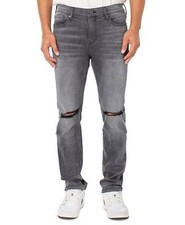 Sanctuary Mens Slim-Fit Denim Jeans Grey Destroy 31 BLACK Size 31 REG