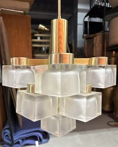 Midcentury Gaetano Sciolari Chandelier Italian Glass Feldman Hollywood Regency - Picture 1 of 11