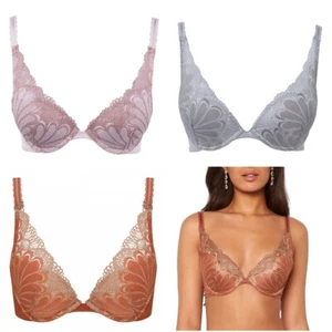 Wonderbra Refined Glamour Triangle Bra Underwired Padded Push Up Plunge W02LN - Picture 1 of 24