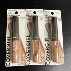 3 Covergirl Clean Invisible Concealer #110 Classic Ivory Lot New! - Picture 1 of 2