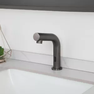 Gun Metal Automatic Mixer Hands Free Sensor Bathroom Faucet Basin Lavatory Tap - Picture 1 of 12