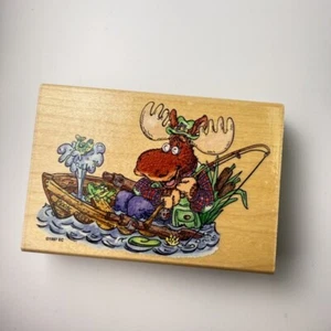 One More Cast~Fishing~Moose Creek Cross~Rubber Stamp~ 4.5"X 3"~Stampendous XP003 - Picture 1 of 7