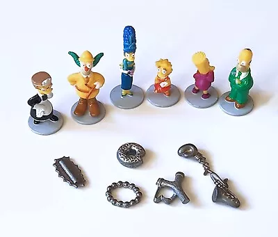 The Simpsons Clue Board Game Replacement Pieces 6 Figures & 6 Weapons 2002 - Image 1 of 4