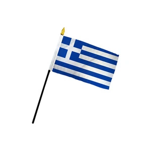 1 Dozen Greece Flags 4x6in Stick Flag of Greece Grecian Flag - Picture 1 of 1