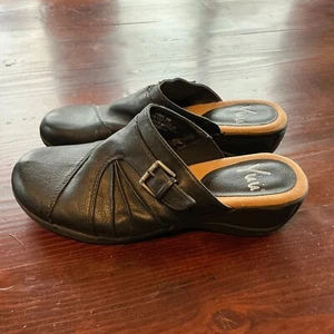 Yuu Enna Damen-Pantoletten Größe 8M dunkelbraun Schnallendetail Slipper WRS-14-12277 - Bild 1 von 11