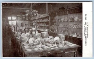 1920-30 SHERRATT'S CHINA TIENDA DE ARTE INTERIOR MINORISTA WASHINGTON DC postal - Imagen 1 de 2
