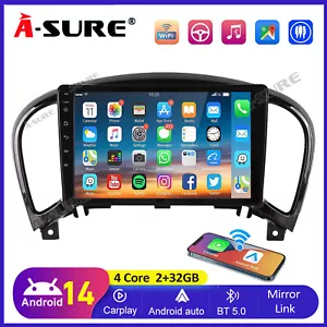 For Nissan Juke 2010-2014 Android 14 Apple Carplay Car Stereo Radio GPS WiFi 32G - Picture 1 of 15