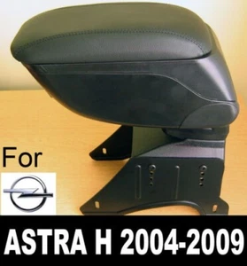 Accoudoir Console Central en Cuir Noir Spécifique pour Opel Astra H - Picture 1 of 5