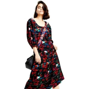 Rachel Comey x Target Red Floral 3/4 Sleeve Midi Dress Size 4 NWT  - Picture 1 of 12