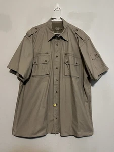 Cabela’s Mens Safari Series Outdoors Hunting Button Down Shirt Brown Xl Tall - Picture 1 of 4