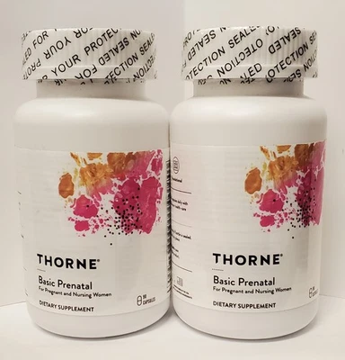 Thorne Research Basic Prenatal Supplements 90 Count Lot of (2) - Exp 06/2026 - Image 1 of 3