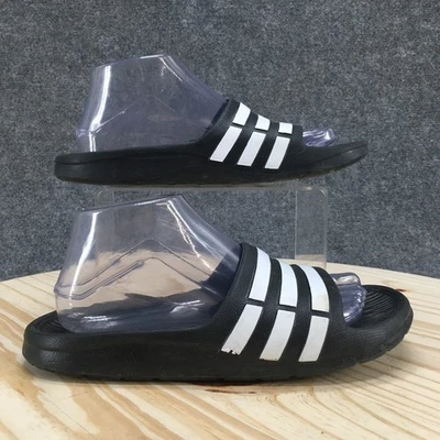 Adidas Sandals Kids 6 Adilette Slide Black Slip On Comfort Casual Open Toe Flats - Image 1 of 4