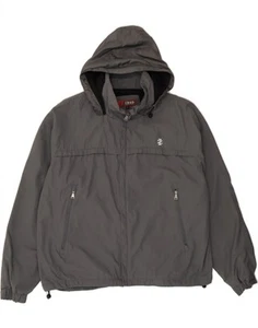 IZOD Mens Hooded Windbreaker Jacket UK 44 2XL Grey Polyester CO10 - Picture 1 of 5