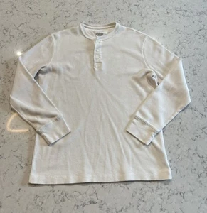 Men’s Medina White Waffle Knit Long Sleev Under Shirt Size Large - Picture 1 of 5