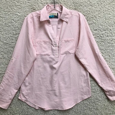 Blusa Top Magallanes Pequeña Adulta Rosa Rayas Calce Clásico Manga Larga Mujer Foto 1 de 4