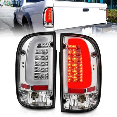 ANZO 311355 fits Toyota 95-00 Tacoma LED Taillights Chrome Housing Clear Lens Foto 1 de 4