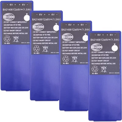 4x BA214061 6V HBC Radiomatic Rechargeable Battery for FUB10AA MN471560 Battery - Image 1 of 4