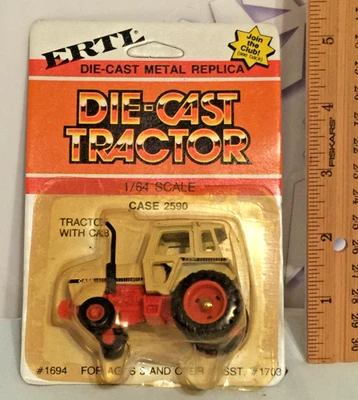 ERTL #1694 CASE 2590 - 1/64 Scale Die-Cast Tractor w/Cab in PKG     (U57) - Image 1 of 4