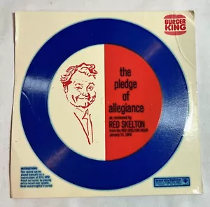 The Pledge of Allegiance By Red Skelton - Burger King Promotional Item 1969 VGC - Picture 1 of 2