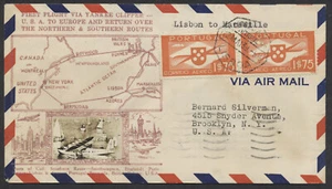 1939 PanAm FAM 18 May 22 Flight Cover Crosby Photo Cachet Lisbon to Marseilles - Picture 1 of 2