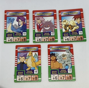 1999 Pokemon Master Trainer Board Game All 5 Rival Cards Parts Pieces Only - Picture 1 of 2