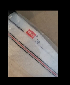 Hanes VTG Vintage Men's NOS Briefs Tighty Whities Red Stripe Line Underwear 38 - Picture 1 of 2