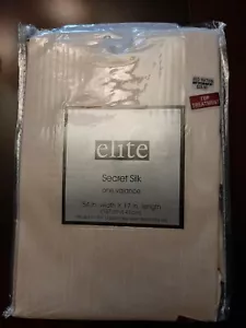 Nuevo con etiquetas cenefa de seda Elite Secret marfil 54 pulgadas de ancho x 17 pulgadas de largo - Imagen 1 de 2