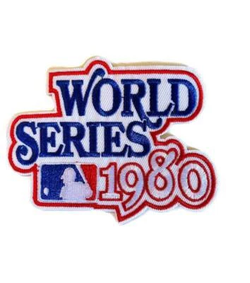 World Series 1980 MLB Baseball Iron on Embroidered Patch - 4" x 3"  - Image 1 of 2