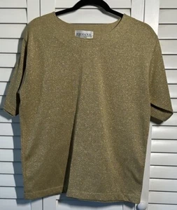 Camisa Bob Mackie Studio Med Gold Lurex - Imagen 1 de 3