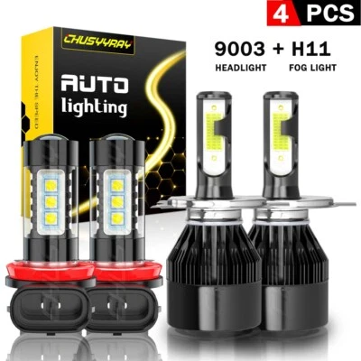 Para Mazda 2 2011-2017 4X Faro LED Luz Alta Baja + Kit Luz Antiniebla 6000K Blanco Foto 1 de 4
