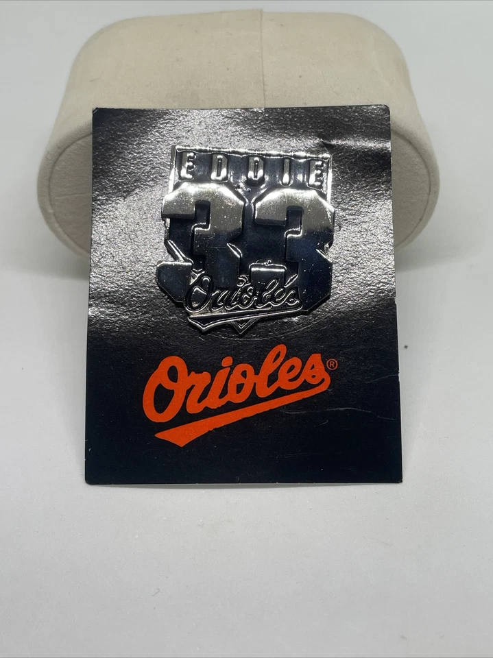 Vtg Official Baltimore Orioles  Hat Vest Pin 1998 Eddie Murray 33 P1 - Image 1 of 4