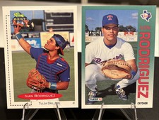 Ivan Rodriguez 1991 Classic Best #136 & 1992 Fleer #316 Texas Rangers Card Lot 2